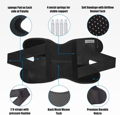 Knee Brace with Side Stabilizers for Meniscus Tear