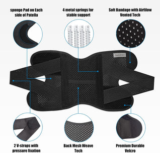 Knee Brace with Side Stabilizers for Meniscus Tear